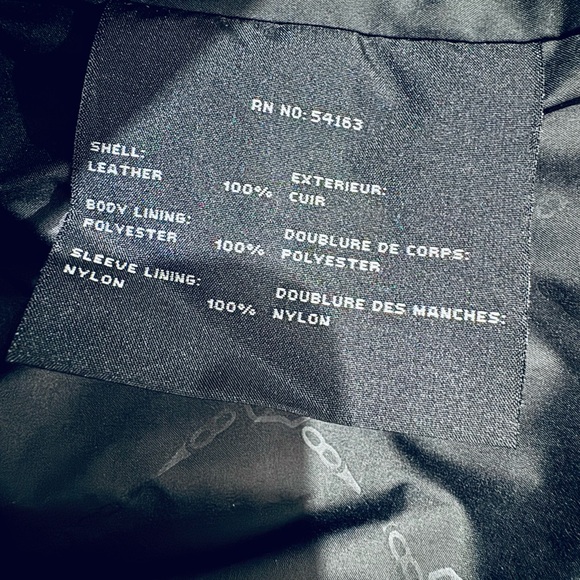 Andrew Marc Black Leather Moto Jacket XL Asymmetrical Zip Biker Genuine Leather - Picture 5 of 11